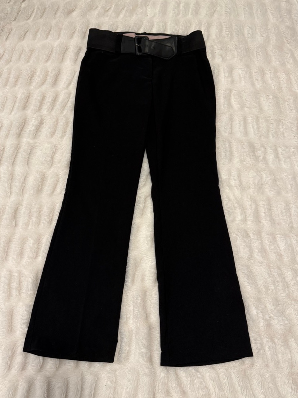 Stoosh Black Flare Belted Slacks